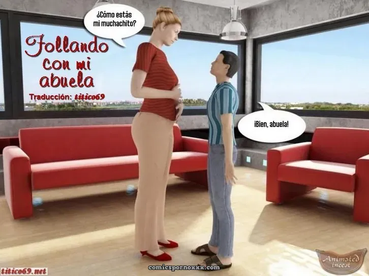 Sexo con mi Increíble Abuela: Cómic 3D - Página 1