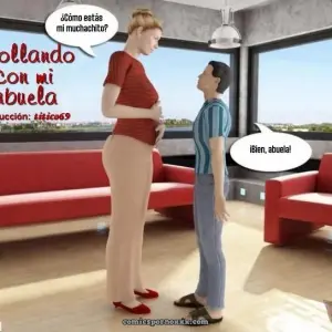 Sexo con mi Increíble Abuela: Cómic 3D - Página 1