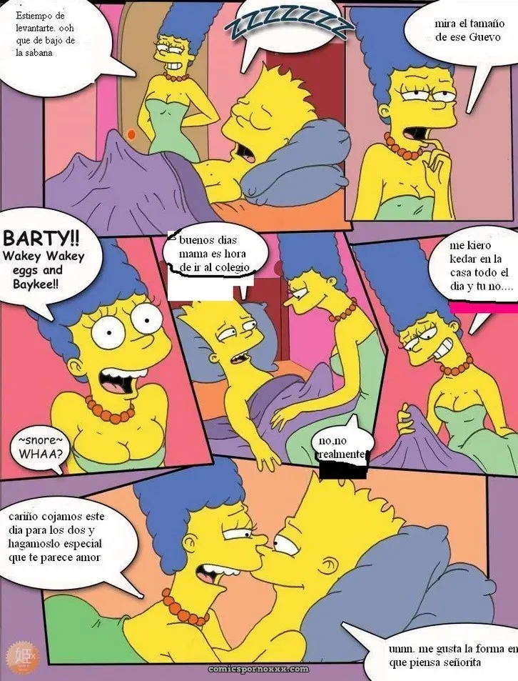 Bart y Hugo se Fornican a Marge y Lisa Simpson - Página 1