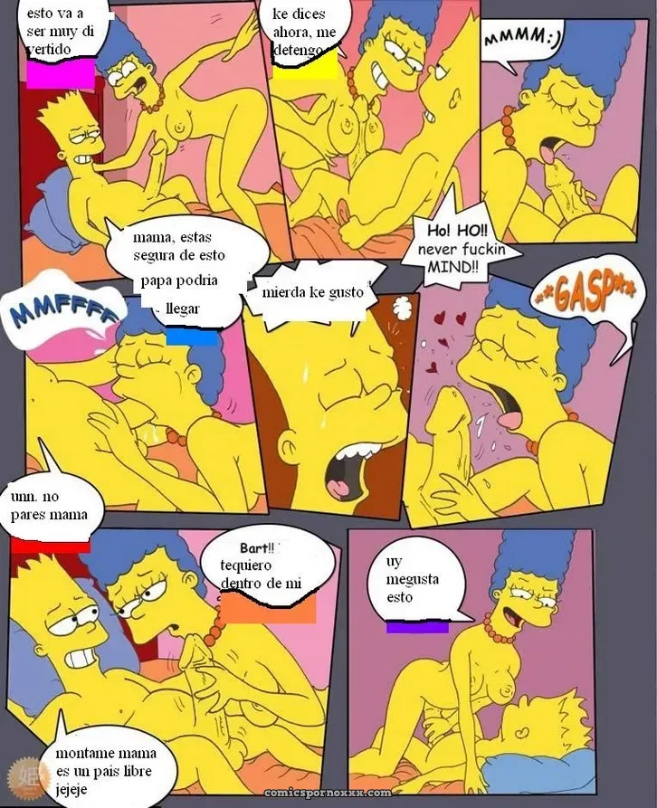 Bart y Hugo se Fornican a Marge y Lisa Simpson - Página 3