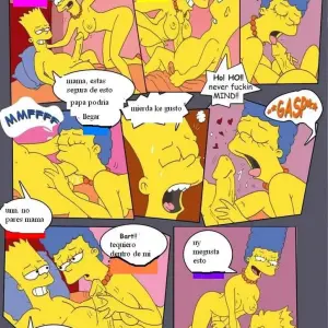 Bart y Hugo se Fornican a Marge y Lisa Simpson - Página 3