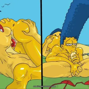 En la Playa con Marge (Milhouse Penetra a Marge Simpson) - Página 3