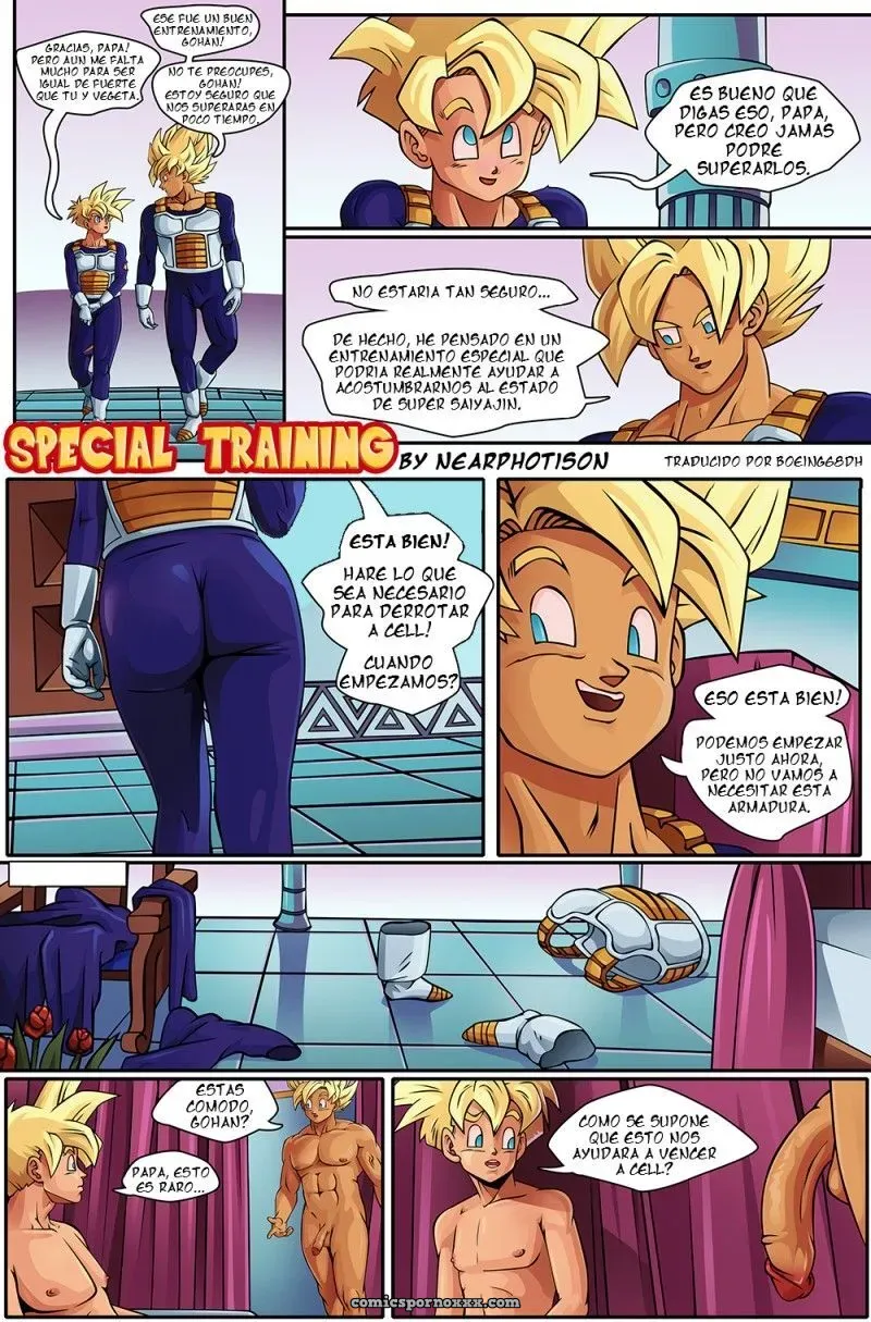 Goku y Gohan en un Duro Entrenamiento Anal (Special Training) - Página 1