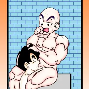 Krilin y Gohan  Follando - Página 1