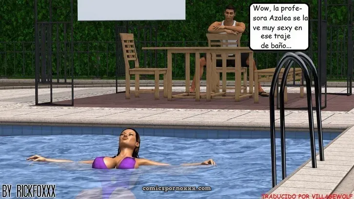 Heavenly Pool Lesson (Profesora Culona Follada Por Su Alumno Del Colegio) - Página 19
