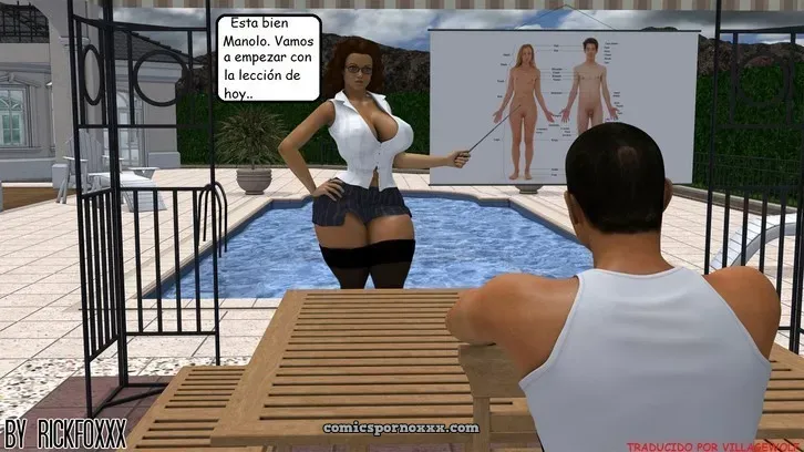 Heavenly Pool Lesson (Profesora Culona Follada Por Su Alumno Del Colegio) - Página 2