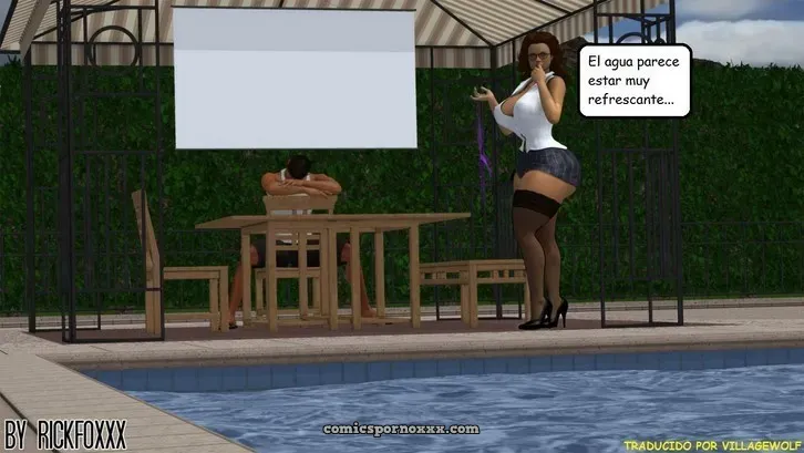 Heavenly Pool Lesson (Profesora Culona Follada Por Su Alumno Del Colegio) - Página 9