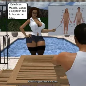 Heavenly Pool Lesson (Profesora Culona Follada Por Su Alumno Del Colegio) - Página 2