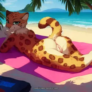 Guepardo hembra NSFW en la playa estilo hioshiru, kenket y bloominglynx - Página 7